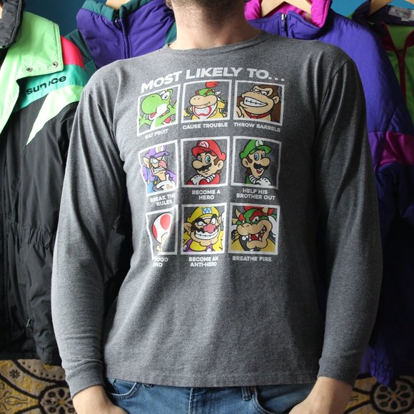 Nintendo Other - Super Mario Yearbook Most Likely Too..Long Sleeve